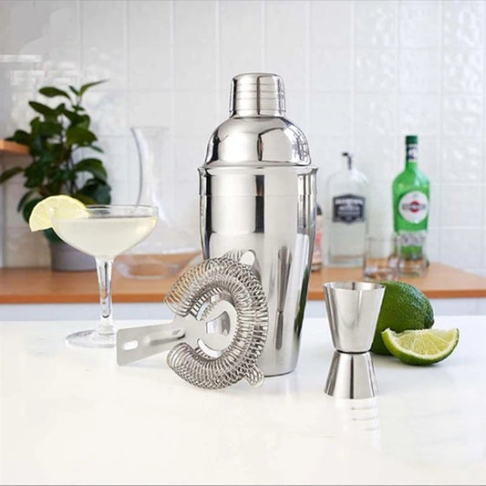 Bar Cocktail Set - 3 Piece Compact Stainless Steel Bar Cocktail Set