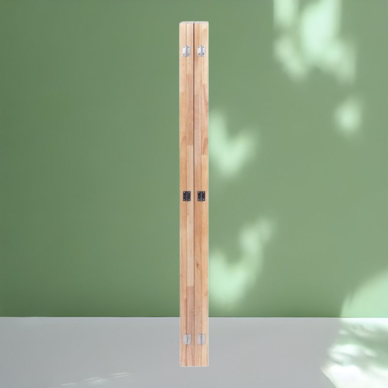 Partition Room Divider - 4-Panel Double-Sided Interior Hardwood Plywood Folding Screen Room Divider with Sealed Wooden Frames with Floor Protectors