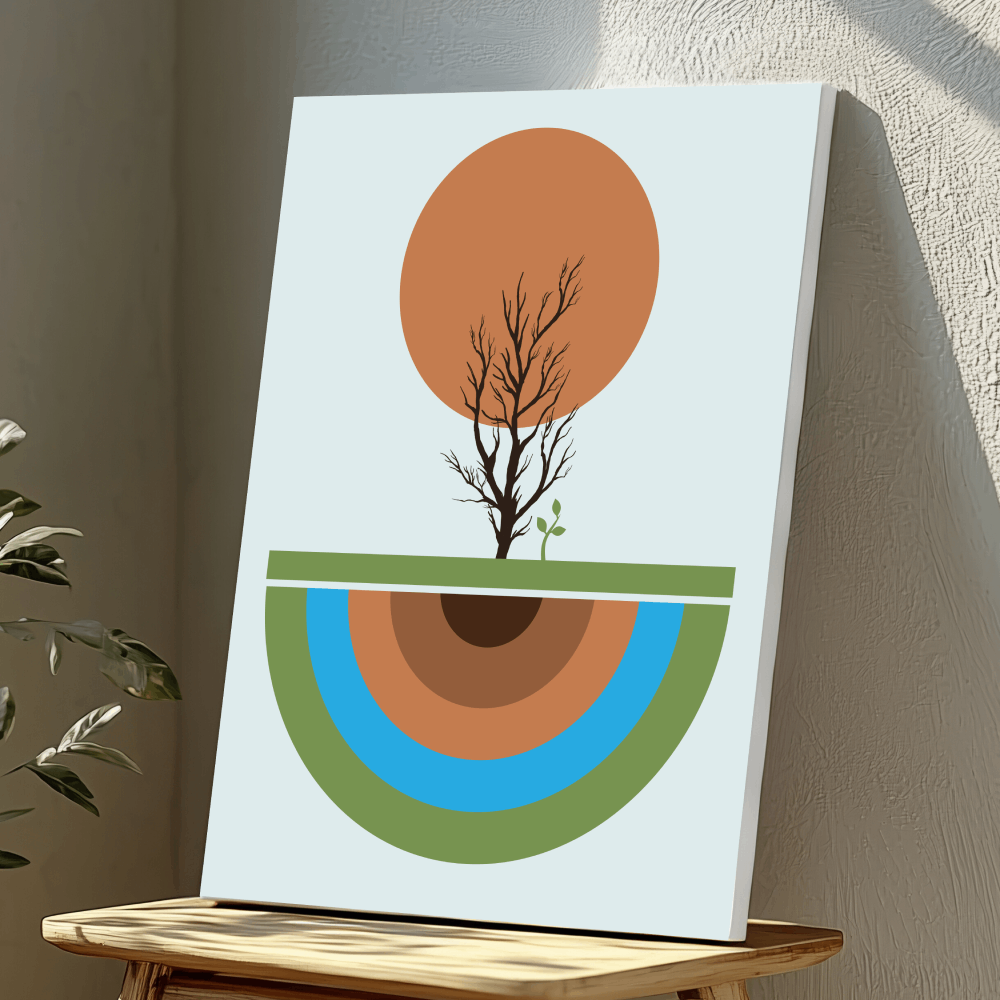Mounted Wall Art Decor Vinyl Print - Vibrant, Elegant and Ready to Hang (A3-Size)