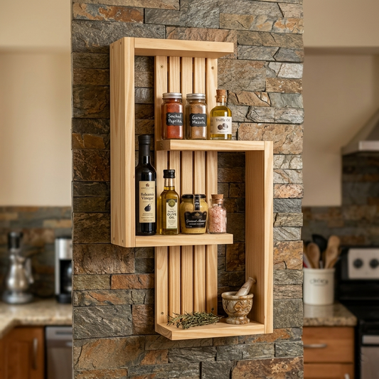 Multi-Tier Wall Mounted Wooden S-Shape Wall Shelf for Plants, Books, Photo Frames and Home Décor