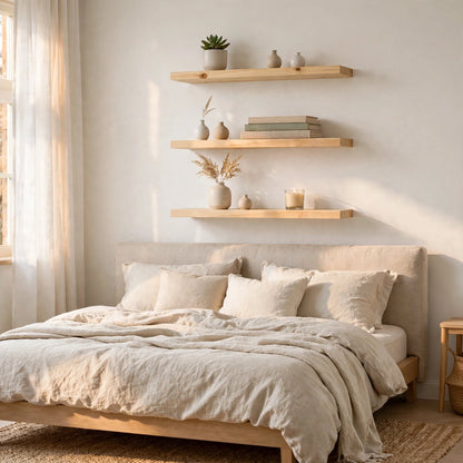 Set of 3 Display Wall Décor Floating Shelves (600 x 140 x 20 mm)