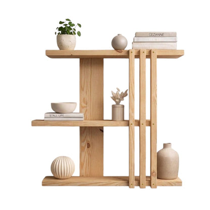 Multi-Tier Wall Mounted Wooden Modern Floating Wall Shelf for Plants, Books, Photo Frames and Home Décor